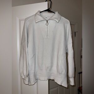 White Half-Zip Sweater